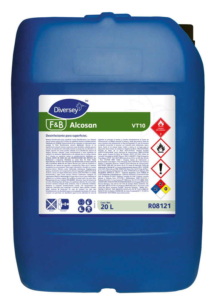 ALCOSAN VT10 20L - DESINFECTANTE PARA SUPERFICIES INERTES